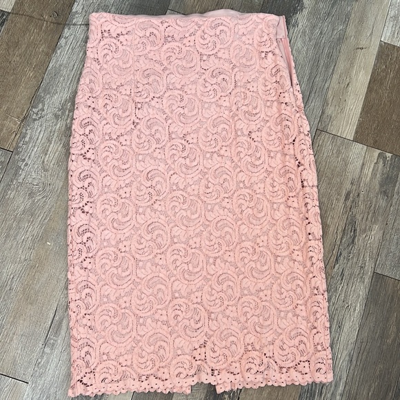 Zara Basic Collections Lace stretch midi Skirt - size XS pencil black label - Picture 3 of 12